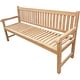 preview thumbnail 4 of 3, Seven Seas Teak Santiago Teak Wood Outdoor Patio Bench, 6 Foot