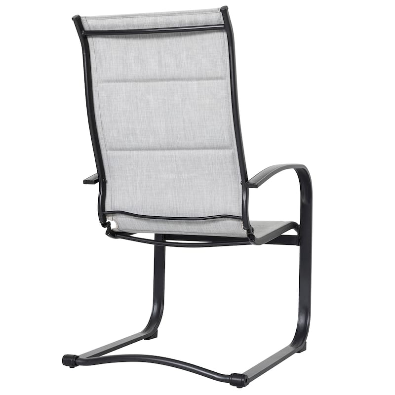 Nuu Garden 2 PCS Foam-Padded Textilene C-spring Dining Chairs