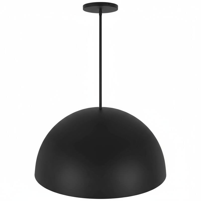 24 Inch Integrated LED Pendant Light Dimmable 5 Color Temperature Selectable - Black