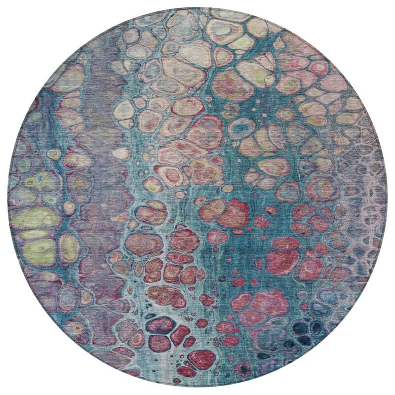 HomeRoots Abstract Transitional Rectangle Outdoor Rug