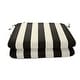 preview thumbnail 1 of 7, Sunbrella Striped fabric 20 x 18 seat pad with 8 options (2 pack) - 20"W x 18"D x 2.5"H