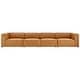 preview thumbnail 15 of 31, Mingle Vegan Leather 4-Piece Sectional Sofa