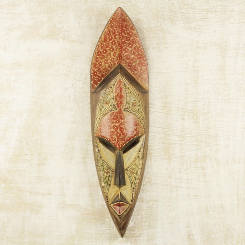 Novica Handmade Something In The Heavens African Wood Mask