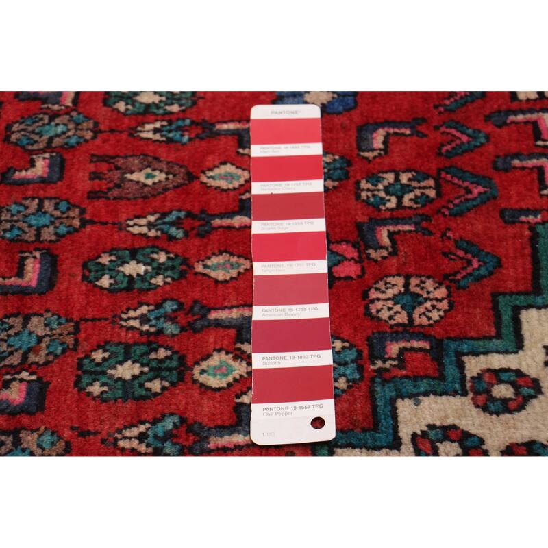 ECARPETGALLERY Hand-knotted Andelz Red Wool Rug - 3'2 x 10'2