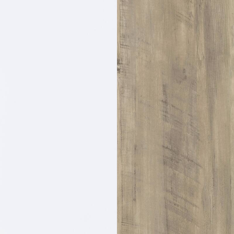 Dalton 2-Door Storage Credenza White And Distressed Pine