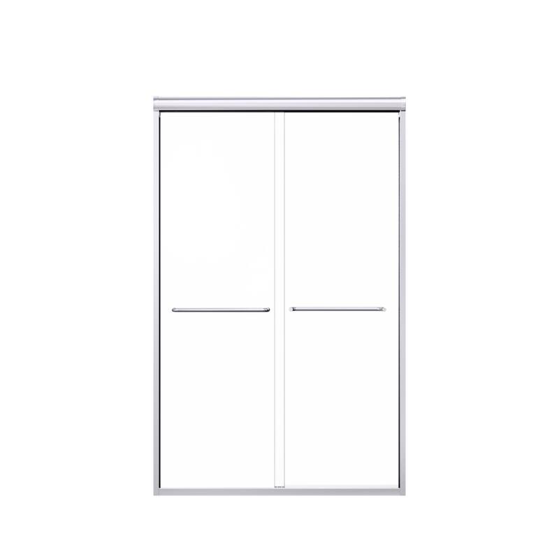 Semi-Frameless SGCC Tempered Glass Double Sliding Shower Door with 1/4" Thick