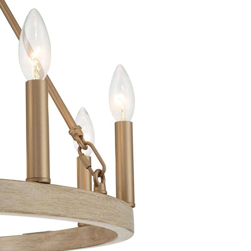Acroma 9-light Modern Farmhouse Wagon Wheel Chandelier for Dining room - 24 inches