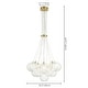 preview thumbnail 21 of 29, 13/ 19-Light Modern Glam Large Sputnik Cluster Glass Globe Bubble Chandelier with Swirled Glass Bubble Globe (Bulb Not Included)
