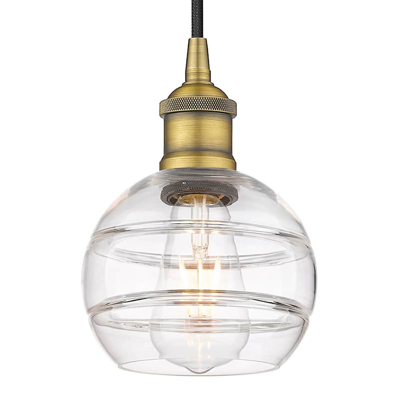 Innovations Lighting 616-1P 8 6 Rochester Pendant Rochester 6" Wide - Brushed Brass / Clear