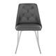 Option Grey Faux Leather/Chrome Metal