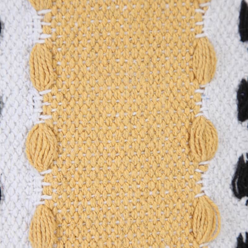 Sevita Industrial Woven Dash Grid Striped Throw Pillow