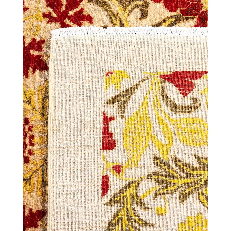 Arts & Crafts One-of-a-Kind Hand-Knotted Area Rug - Ivory, 8' 8" x 11' 10" - 8' 8" x 11' 10"