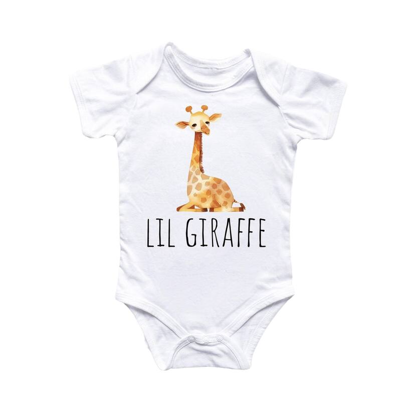 Little Giraffe Safari - Baby Boy Girl Clothes Infant Bodysuit Funny Cute Newborn - Blue - 0-3M