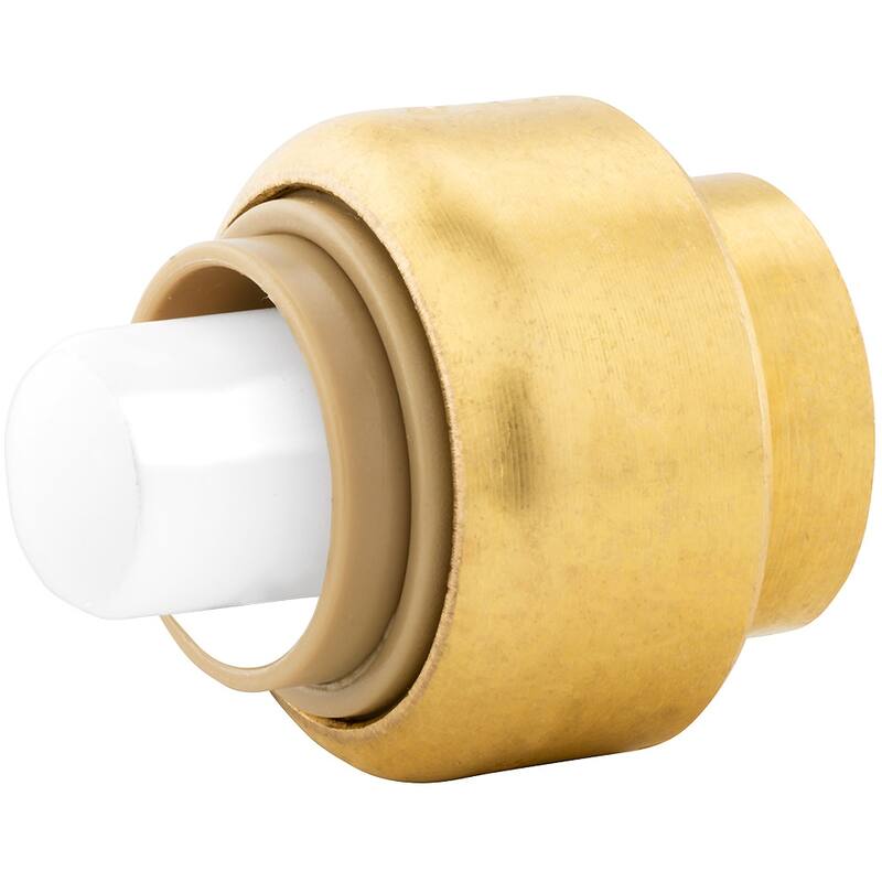 Jones Stephens 1" PlumBite Push On Cap, Bag of 1 - Rough Brass