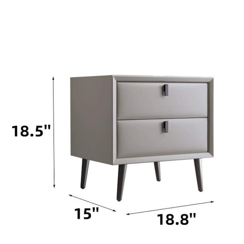 Two Drawers Pine Nightstand