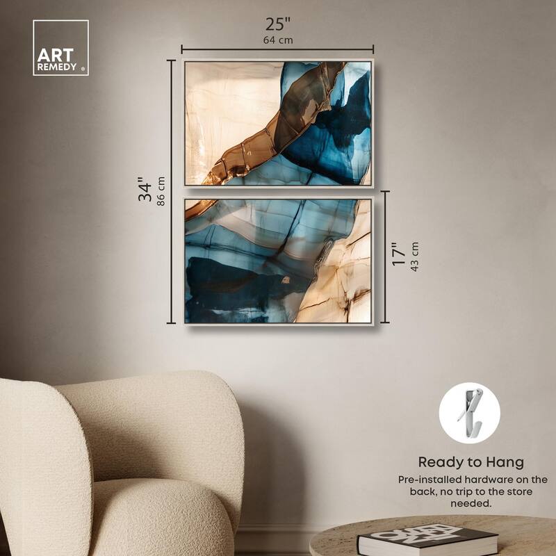 Glitch Aesthetic I Canvas Set of 2 by Art Remedy