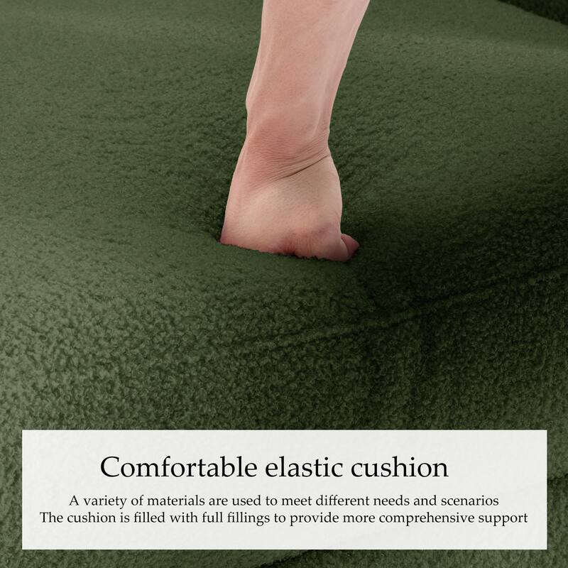 UIXE Upholstered Chenille/Boucle Swivel Glider Rocker Recliner