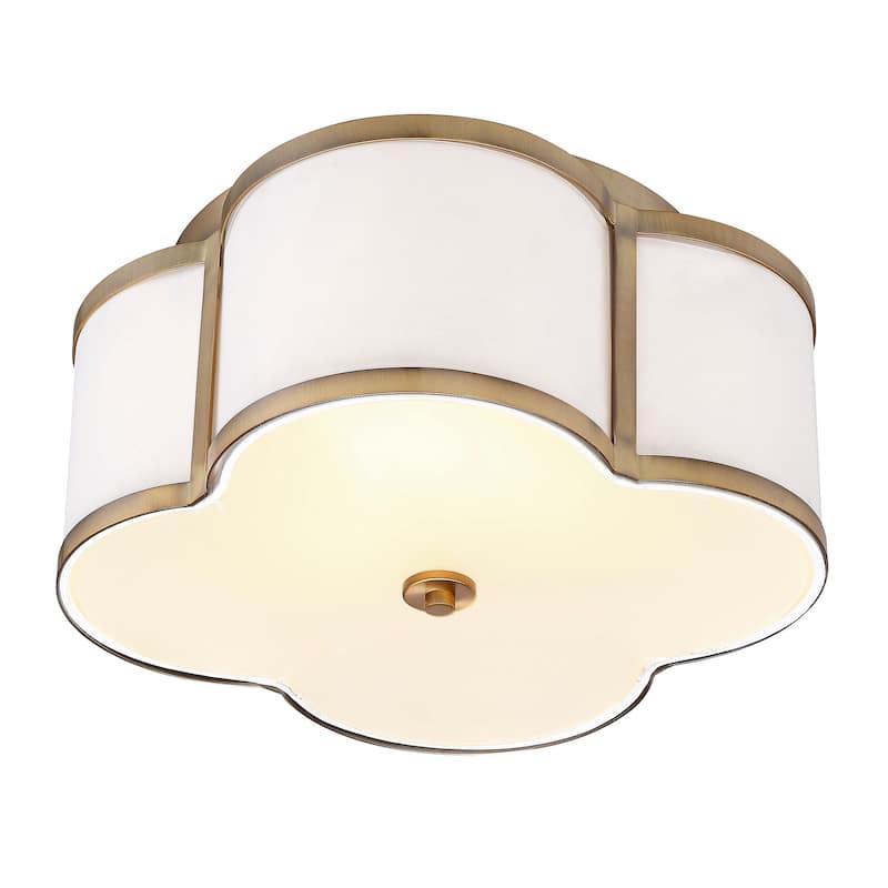 Meridian M60020 3 Light 16" Wide Flush Mount Drum Ceiling Fixture