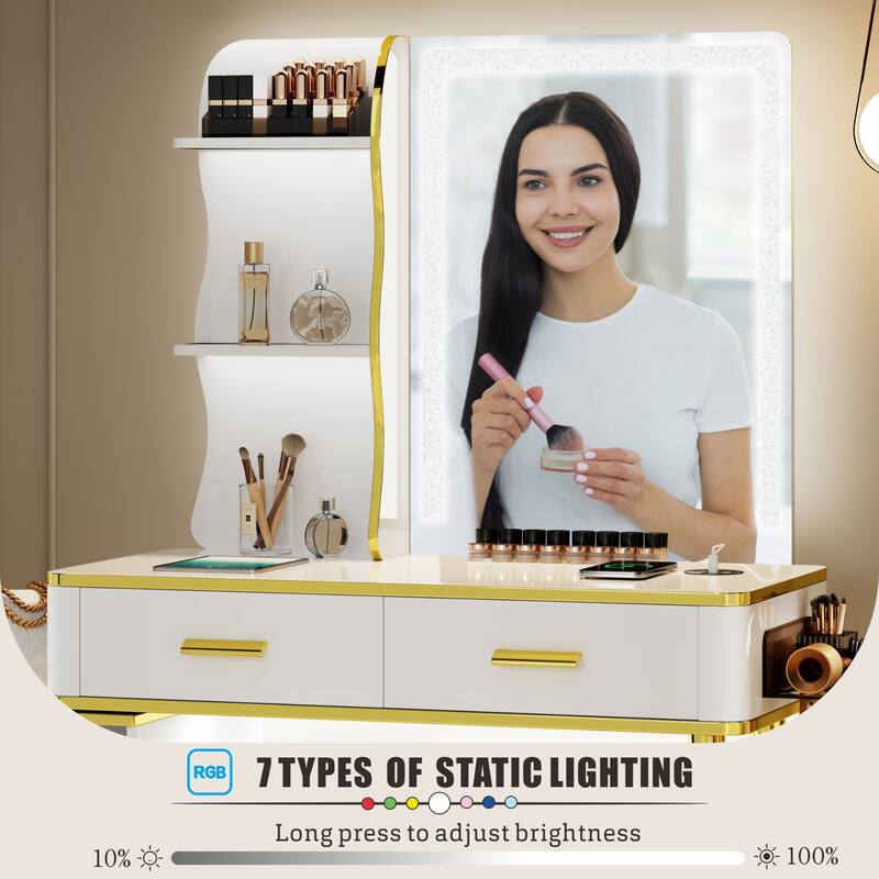 Makeup Vanity with LED Light