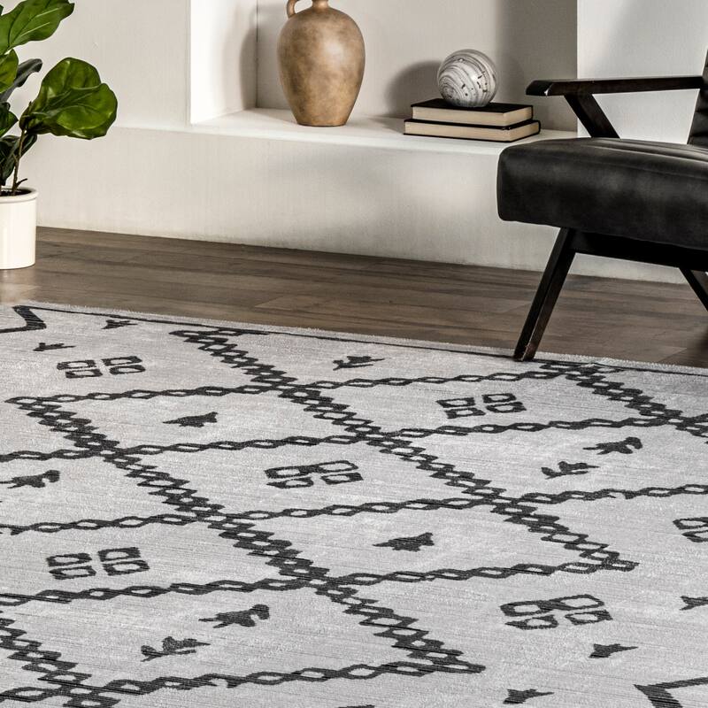 Nuloom Celesta SpinClean Bohemian Trellis Machine Washable Area Rug