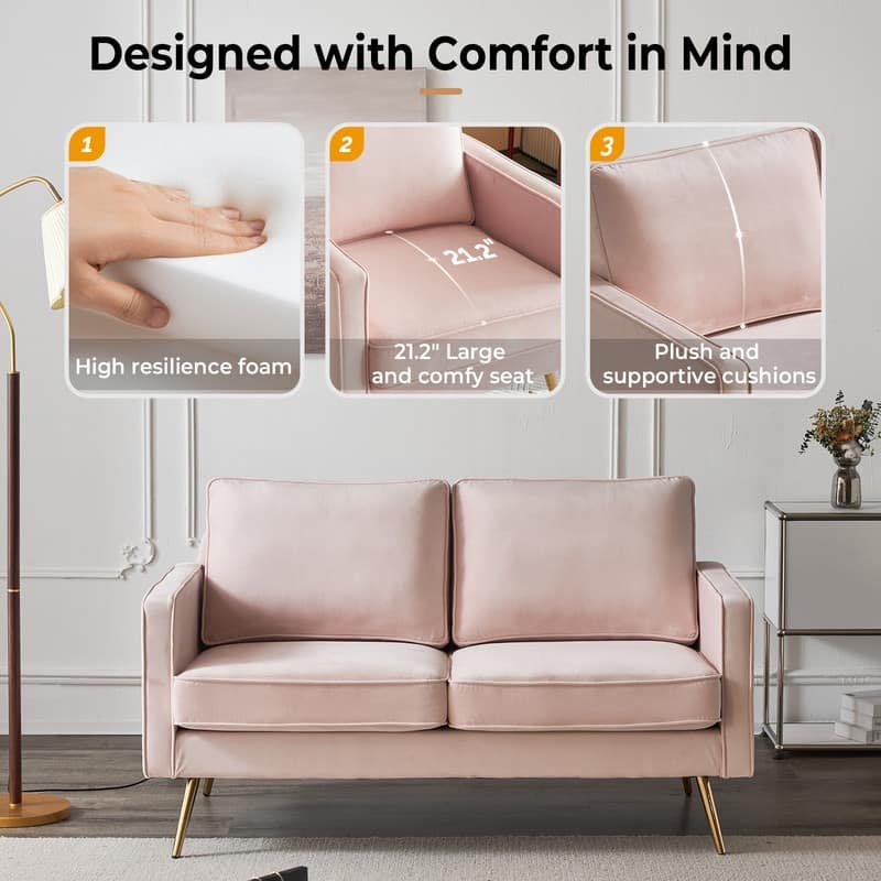 VINGLI 56" Modern Loveseat