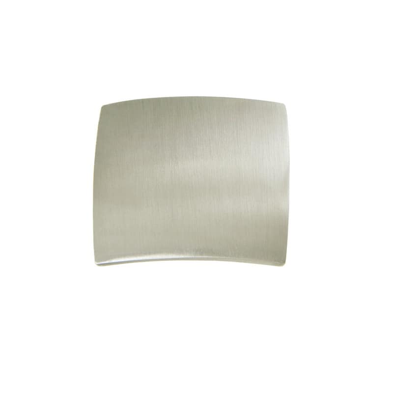 Utopia Alley Rhonda Contoured Square Cabinet Ring Pull Knob 1.3" - Vintage Cabinet Hardware with Hand, Brushed Nickel