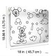 preview thumbnail 3 of 5, Black & White Disney Mickey Mouse Line Art Peel and Stick Wallpaper by RoomMates