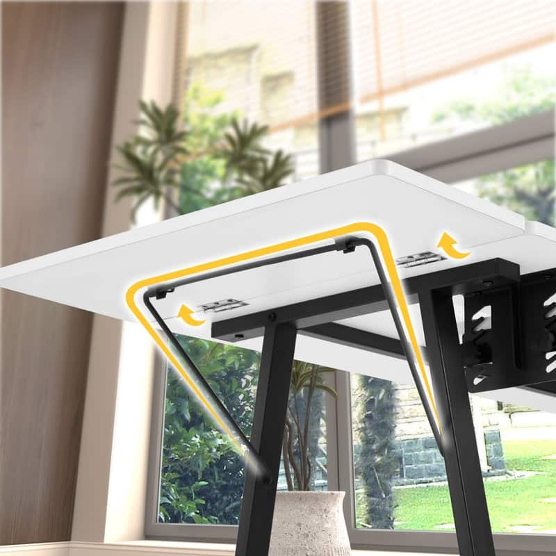 Erommy 45.5" W x 23.6" D Sewing Table featuring a Storage Shelf, Versatile Adjustable Sewing Machine Desk with Storage Bags