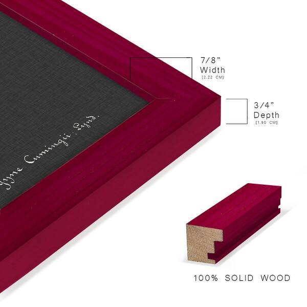 dimension image slide 10 of 11, Orchid on Slate III -Framed Print w/glass-Cherry Red