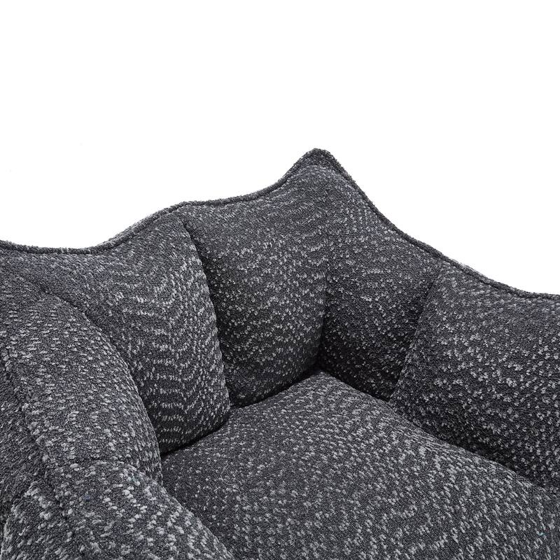 Chenille Lounge Chair with Armrests