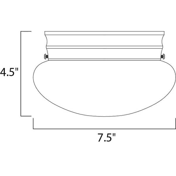 Maxim Essentials - 588x 8" Wide Flush Mount Bowl Ceiling Fixture