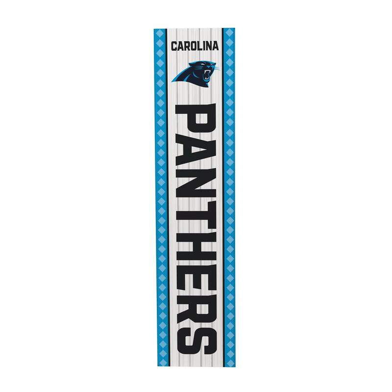 47" Double Sided Seasonal Porch Leaner, Carolina Panthers - 47" x 11.25"