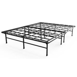 Black Steel Heavy Duty Twin XL Metal Platform Bed Frame with Noise-Free Design