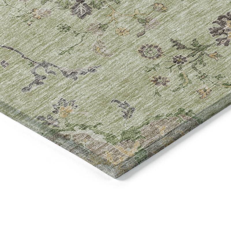 HomeRoots Floral Transitional Rectangle Outdoor Rug