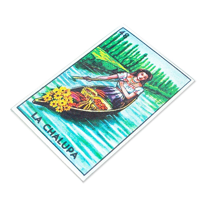 Novica Handmade Mexican Rivers Decoupage Wood Magnet