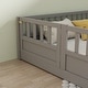 preview thumbnail 9 of 59, Pine Floor Bed with Guardrail & Door