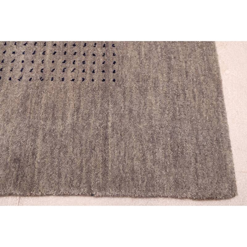 ECARPETGALLERY Hand Loomed Kashkuli Gabbeh Grey Wool Rug - 5'0 x 7'10