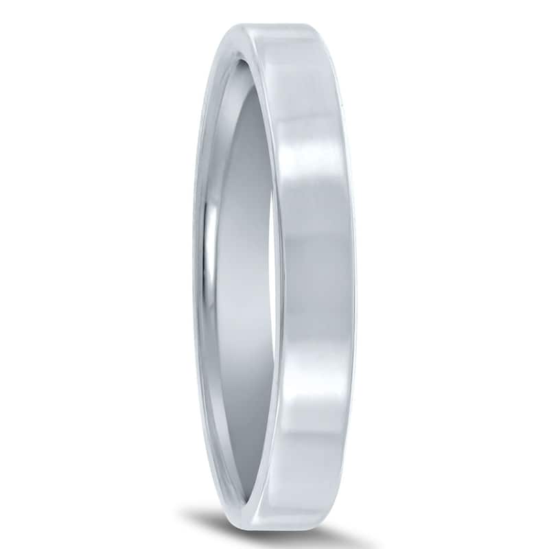 3mm Flat Comfort Fit Wedding Band in 950 Platinum