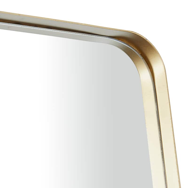 Metal Slim Minimalistic Wall Mirror with Thin Frame - Black or Gold - Roche River Decor