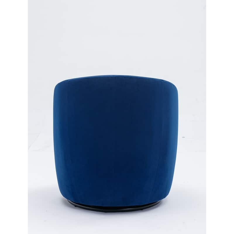 Velvet Fabric Swivel Barrel Chair