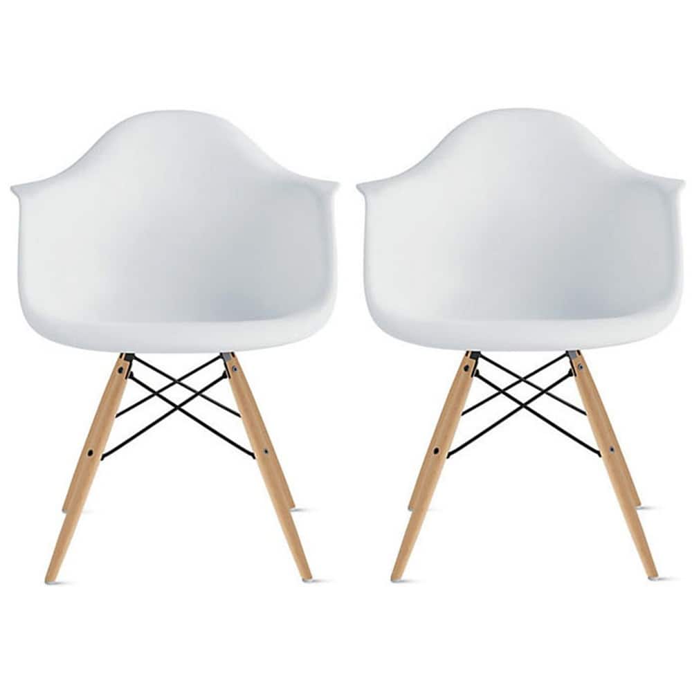 Set of 2 Retro Designer Chairs For Kitchen Office Rental Party Home Indoor Patio Outdoor Waiting Room Guest Bedroom