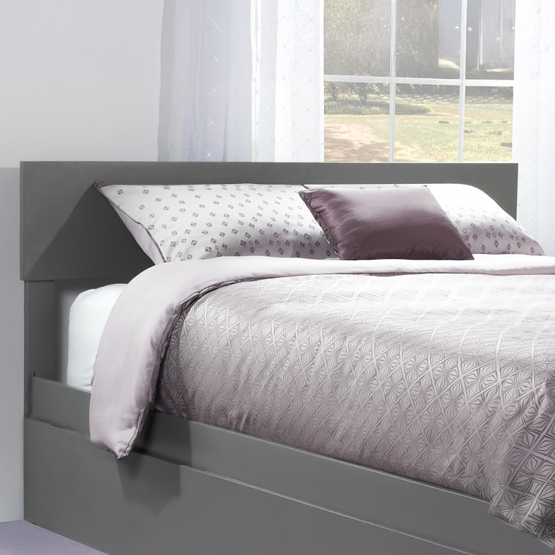 AFI Orlando Headboard with Attachable Charger - Grey - Queen
