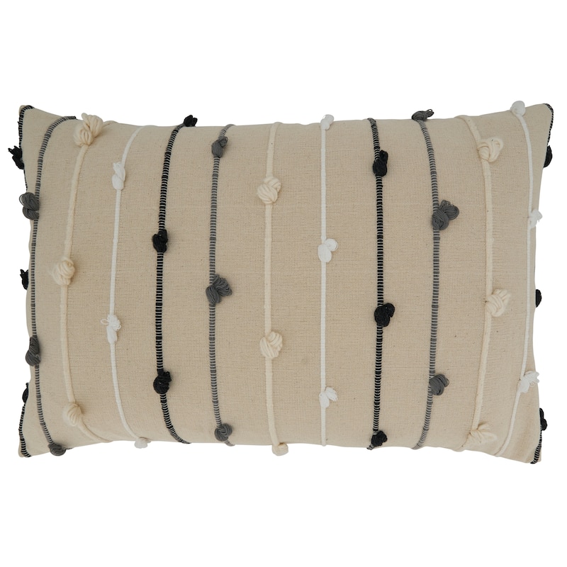 Throw Pillow With Knotted Design