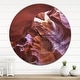 preview thumbnail 7 of 7, Designart 'Light in Antelope Canyon' Oversized Modern Wall CLock 29 in. wide x 29 in. high