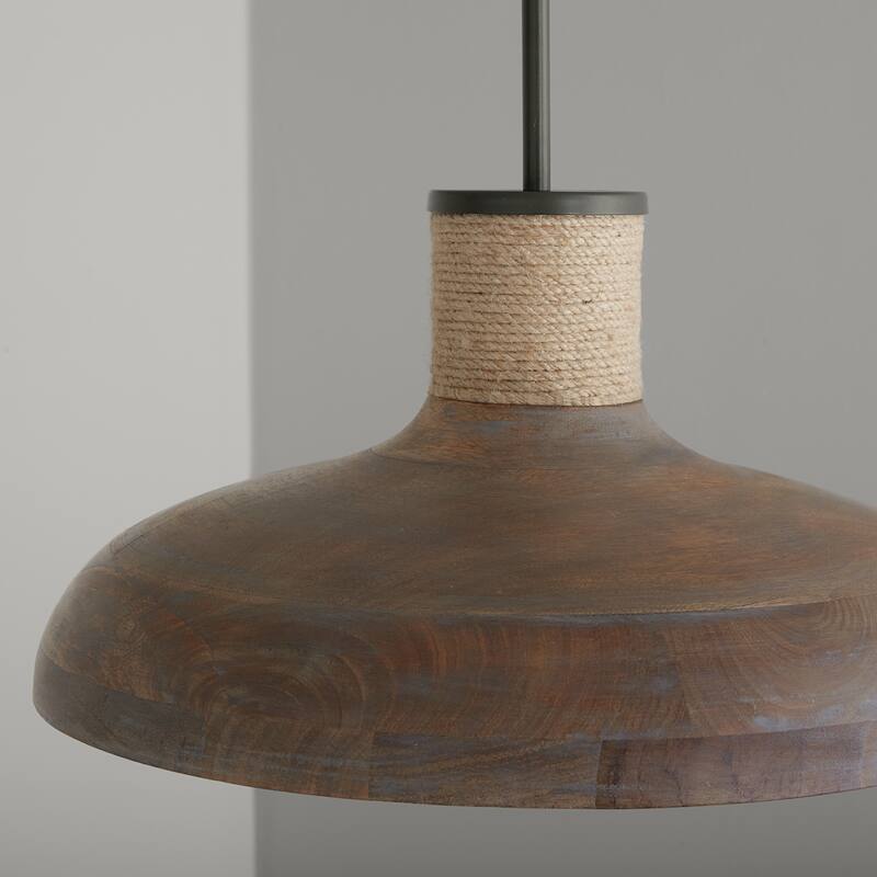 Jacob 1-light Grey Wash/ Iron Silk Hanging Pendant - Grey Wash/ Iron Silk