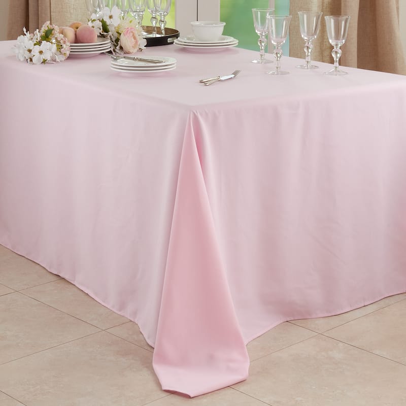 Everyday Design Solid Color Tablecloth - Pink - 90"x132"