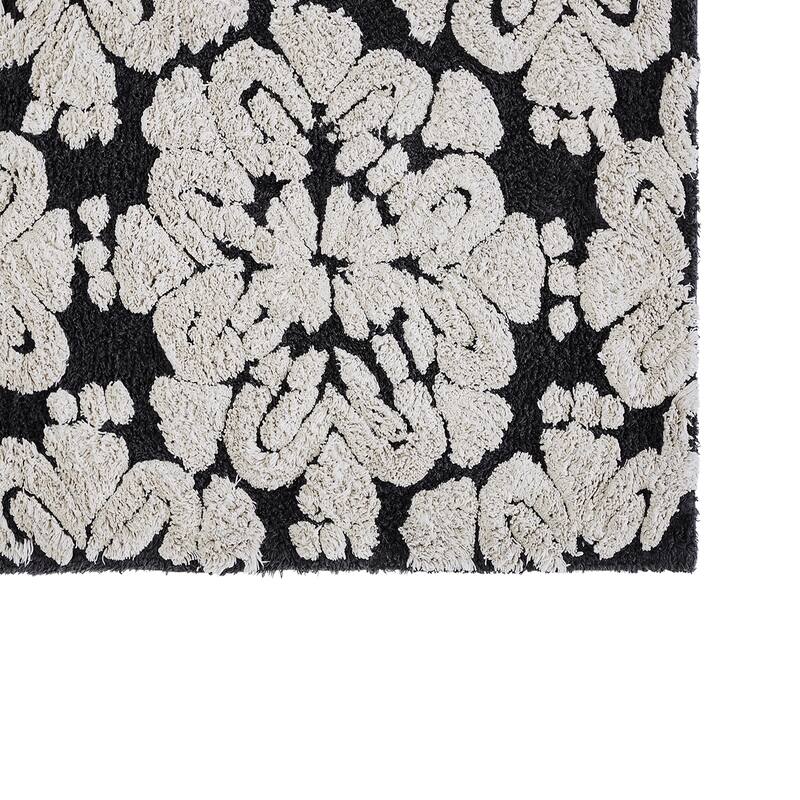 Better Trends Medallion Collection 100% Cotton 4-Pc Set Bathroom Rugs-Soft & Super Absorbent, Non-Skid Latex, Machine Washable