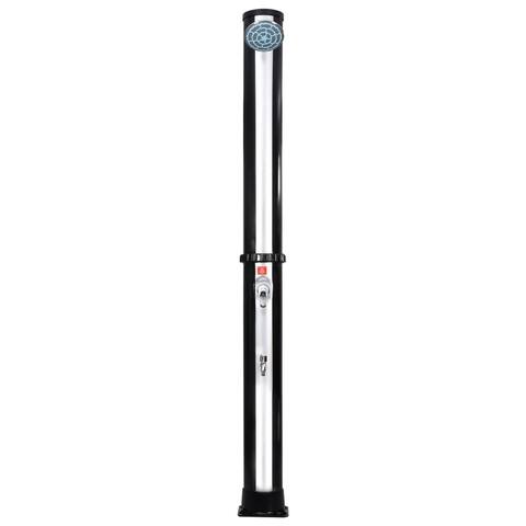 Outdoor Solar Shower Shower Head and Faucet 10.6 gal Black and Sliver