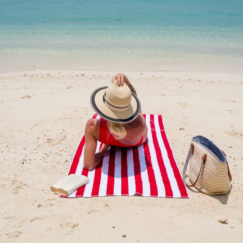 Arkwright California Cabana 4-Piece striped Beach Towel Set - 30x70