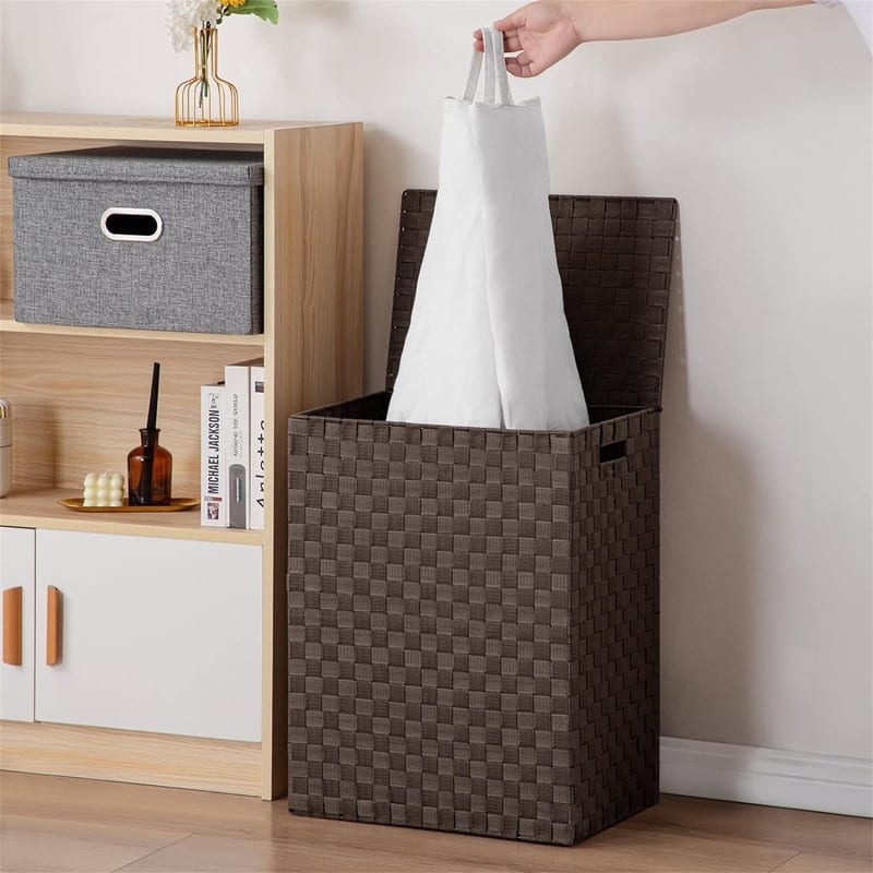 Laundry Hamper Basket with Lid - 18.11"L x 12.99"W x 23.62"H